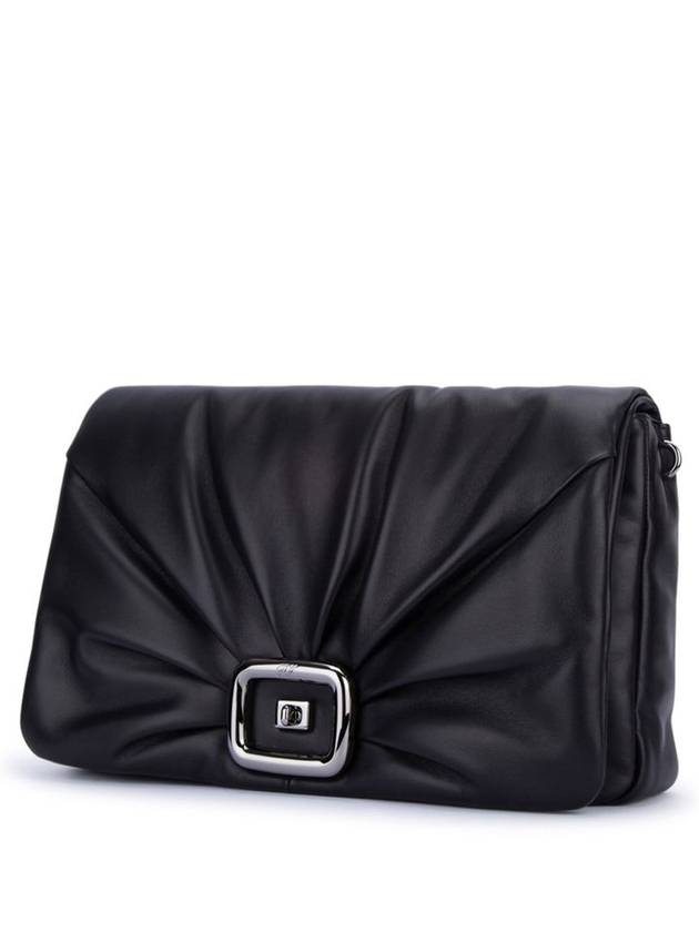 Viv' Choc Large Leather Shoulder Bag Black - ROGER VIVIER - BALAAN 3