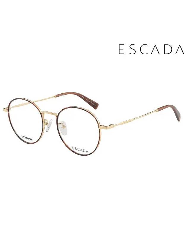 Glasses Frame VES967F 0G21 Round Titanium Men Women - ESCADA - BALAAN 2