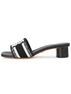 Dway Embroidered Cotton Slide Heels Black - DIOR - BALAAN 4