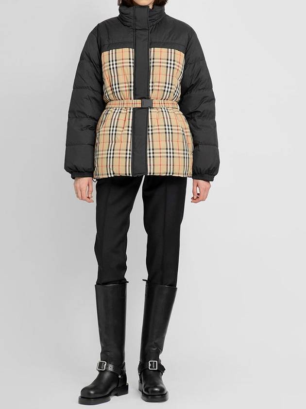 Check Reversible Down Padding Beige Black - BURBERRY - BALAAN 8