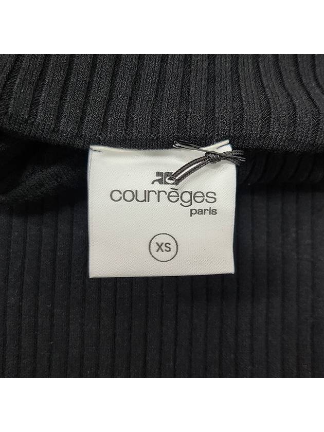 Reedition Knit Short Sleeve Turtle Neck Black - COURREGES - BALAAN 5