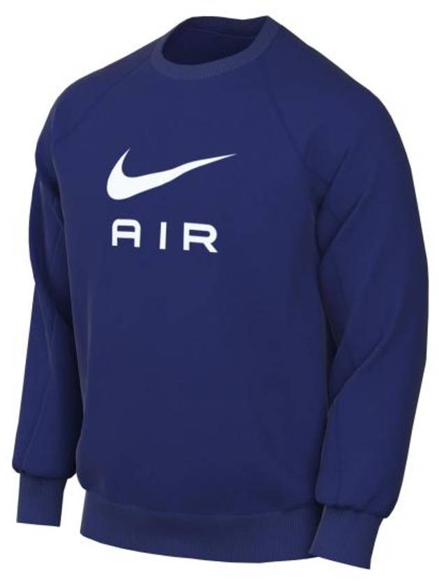 Air French Terry Crew Neck Sweatshirt Blue - NIKE - BALAAN 2