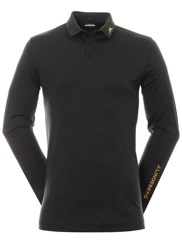 Tour Tech Long Sleeve PK Shirt Black - J.LINDEBERG - BALAAN 1