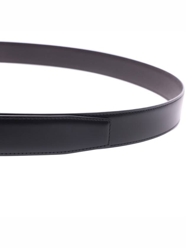 Men's Gancini Buckle Leather Belt Black - SALVATORE FERRAGAMO - BALAAN 6