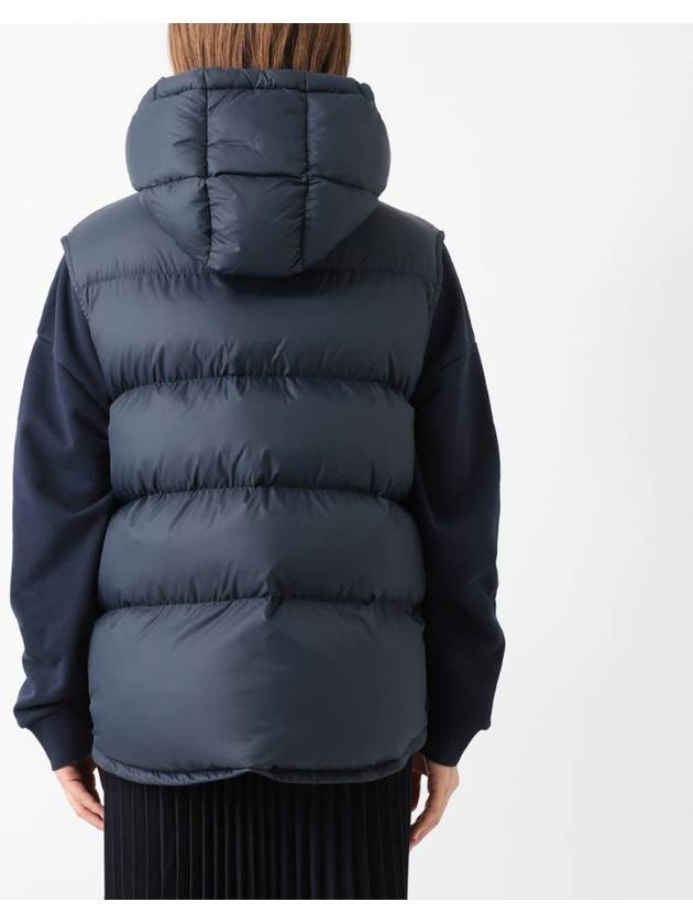 Triomphe Patch Hooded Down Vest Light Navy - CELINE - BALAAN 9