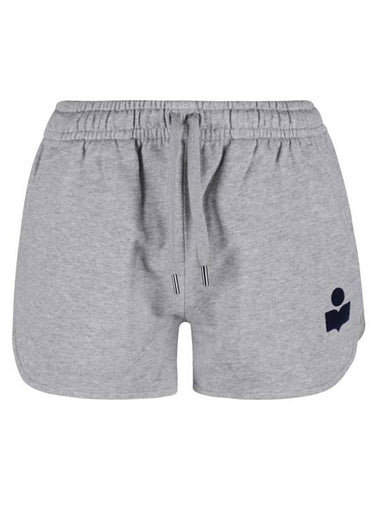 Mifa Logo Print Cotton Shorts Dark Grey - ISABEL MARANT - BALAAN 1