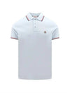 Logo Patch Short Sleeve Polo Optical White - MONCLER - BALAAN 2