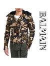 Camo Biker Hooded Jacket Green - BALMAIN - BALAAN 1