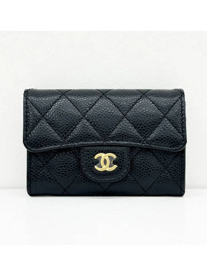 Classic Grained Calfskin Card Wallet Black - CHANEL - BALAAN 2