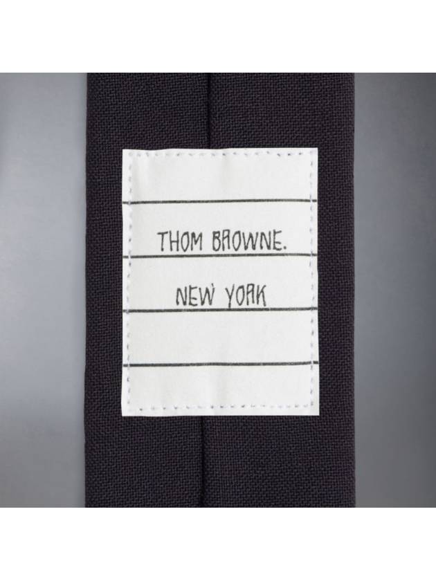 4-Bar Plain Wool Tie Navy - THOM BROWNE - BALAAN 9