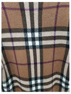 Maloney Check Cashmere Knit Top Brown - BURBERRY - BALAAN.