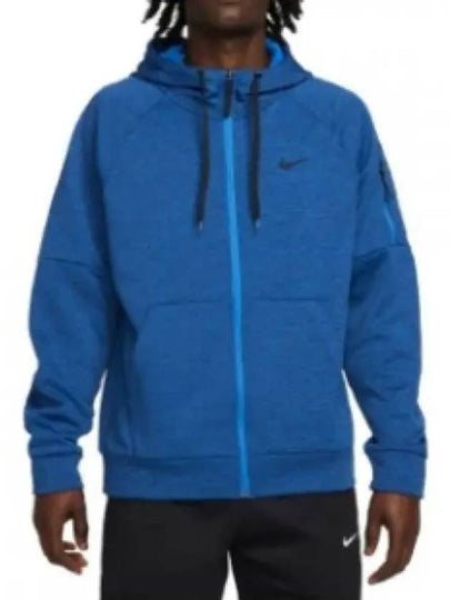 Full Zip-Up Fitness Hooded Jacket Blue - NIKE - BALAAN 2