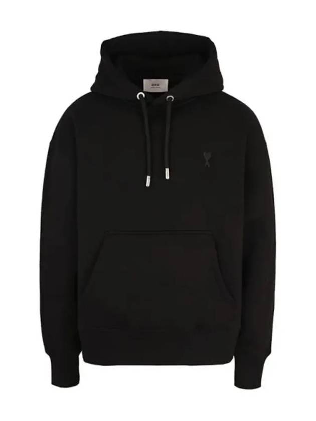 Mini Heart Logo Hoodie Black - AMI - BALAAN 2