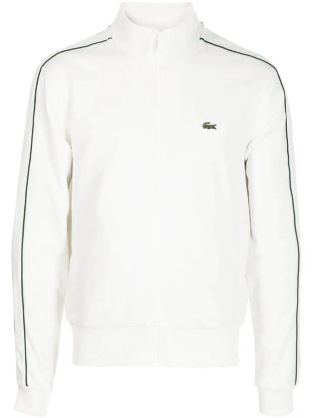 Paris Pique Track Jacket White - LACOSTE - BALAAN 1