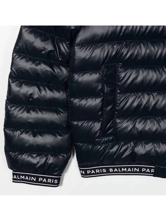 Junior 12 14 Logo Band Hooded Padded Parka Navy - BALMAIN - BALAAN 2