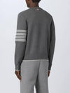 Men's Anchor Jacquard 4-Bar Crew Neck Knit Top Med Grey - THOM BROWNE - BALAAN 6