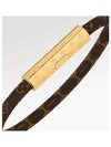 LV Confidential Monogram Canvas Bracelet Gold Brown - LOUIS VUITTON - BALAAN 4