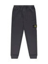 Waffen Patch Cotton Fleece Track Pants Charcoal - STONE ISLAND - BALAAN 2