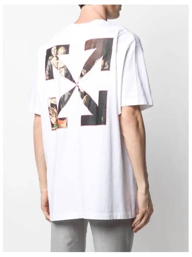 Men's Spray Caravaggio Short Sleeve T-Shirt White - OFF WHITE - BALAAN 6