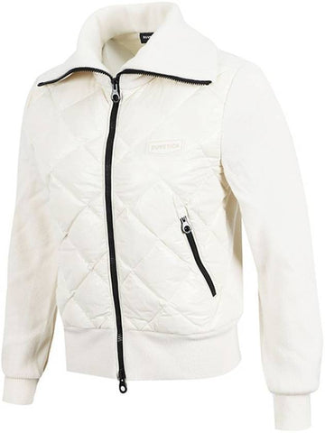 Cheparu Diamond Quilted Goose Down Cardigan White - DUVETICA - BALAAN 1