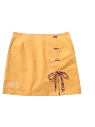 Women's Pavilion A-Line Skirt Mustard - HORN GARMENT - BALAAN 1