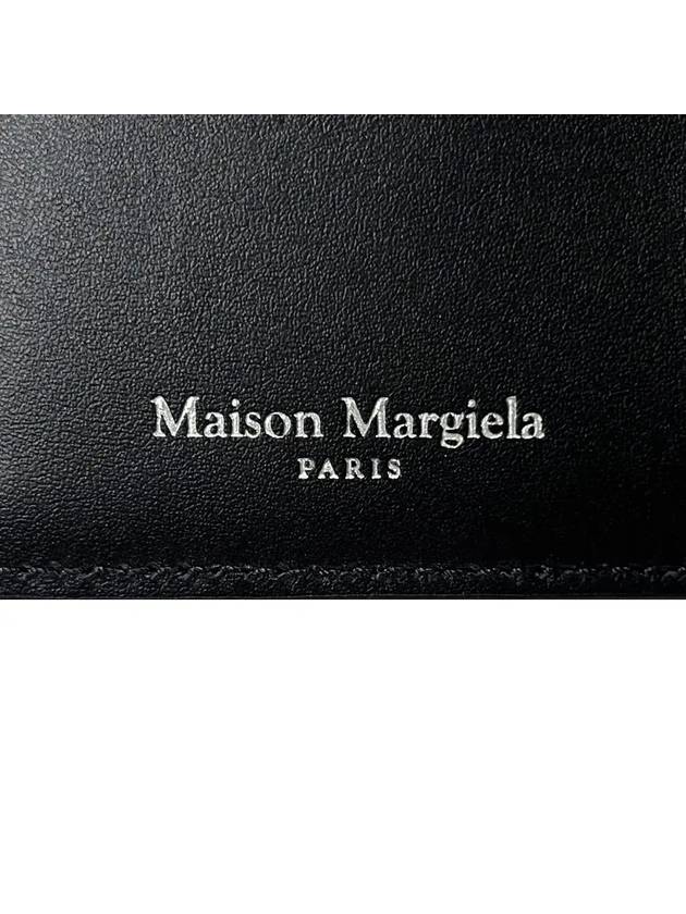 Stitched Bi-Fold Leather Card Wallet Black - MAISON MARGIELA - BALAAN 5