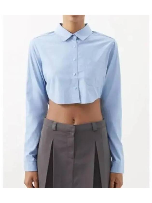 CAMA0526X0U TC223 00B50 Organic Cotton Poplin Crop Shirt 800689 - MARNI - BALAAN 1