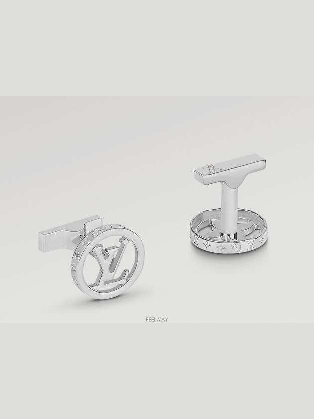 LV Catch Cufflinks Silver - LOUIS VUITTON - BALAAN 3