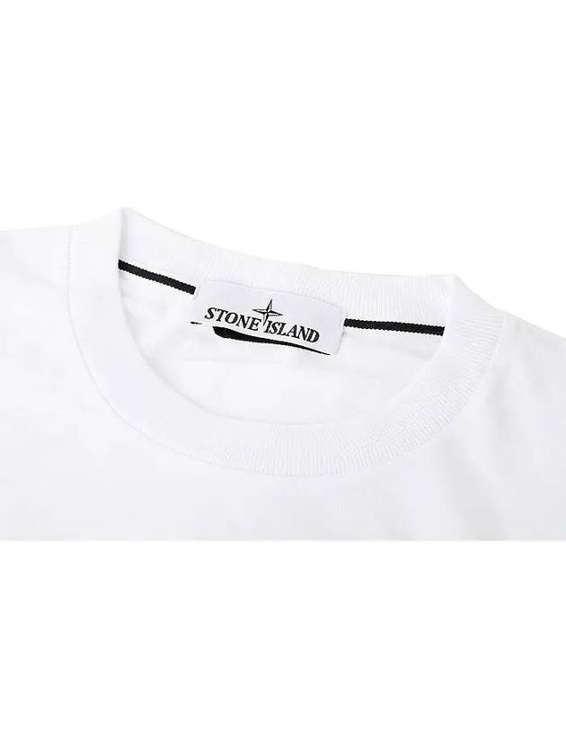 Stamp One Print Short Sleeve T-Shirt White - STONE ISLAND - BALAAN 4