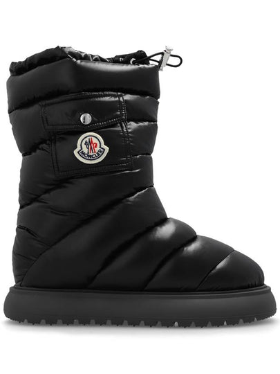 Gaia Logo Patch Pocket Padded Winter Boots Black - MONCLER - BALAAN 2