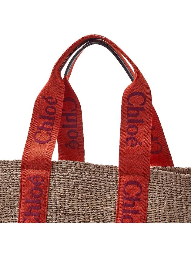 Woody Large Basket Tote Bag Red - CHLOE - BALAAN 7