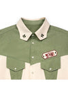 Men's I4SS02GR Shamrock Patch Bowling Shirt Green - IOEDLE - BALAAN 3