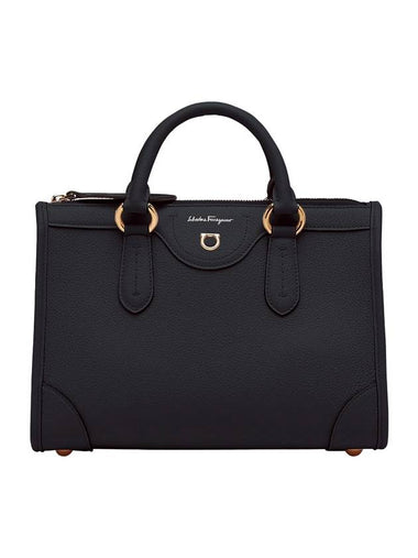 Gancini Travel Tote Bag Black - SALVATORE FERRAGAMO - BALAAN 1