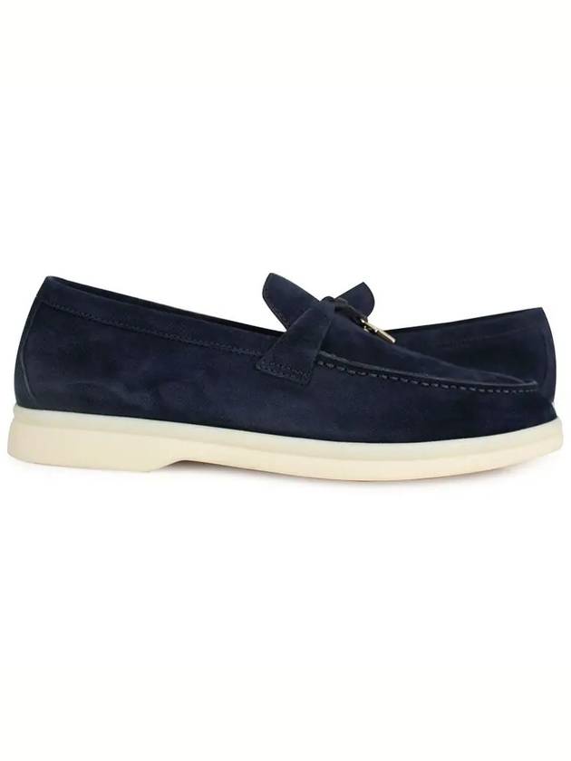 Summer Charms Walk Suede Loafers Navy - LORO PIANA - BALAAN 3