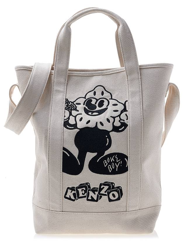 Boke Boy Cotton Tote Bag Ivory - KENZO - BALAAN 4