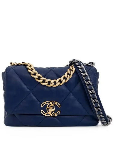 19 Bag Medium Cobalt Vintage Gold Plated Lambskin 4ET1221 - CHANEL - BALAAN 1