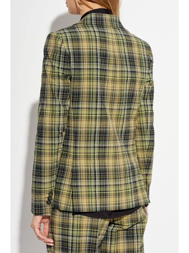 PS Paul Smith Blazer With Check Pattern, Women's, Green - PAUL SMITH - BALAAN 4