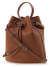 TB Logo Leather Small Bucket Bag Brown - BURBERRY - BALAAN 3