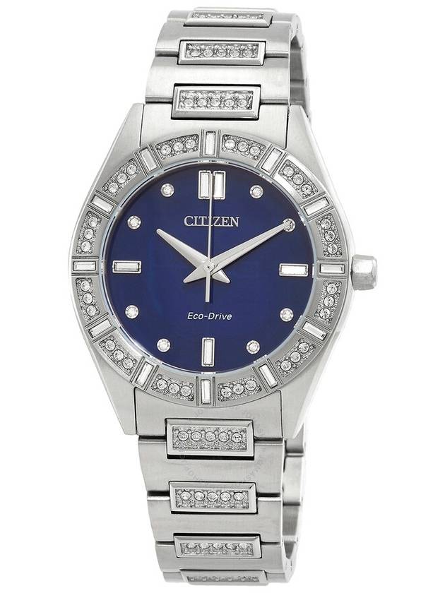 Citizen Silhouette Crystal Eco-Drive Blue Dial Ladies Watch EM1020-57L - CITIZEN - BALAAN 1