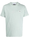 Pisato Effect Logo Patch Short Sleeve T-Shirt Sky Blue - STONE ISLAND - BALAAN 1