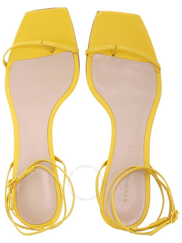 Studio Amelia Ankle Bind 50 Entwined Leather Sandals In Turmeric, Brand Size 35 (US Size 5) - STUDIO AMELIA - BALAAN 3