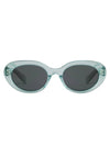 Eyewear Cat Eye Acetate Sunglasses Transparent Turquoise - CELINE - BALAAN 1