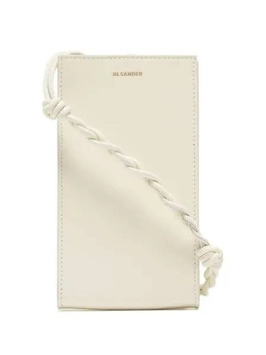Logo Tangle Phone Holder Leather Cross Bag White - JIL SANDER - BALAAN 1