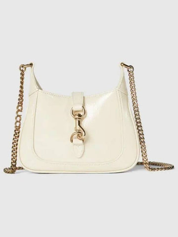 Jackie Notte Patent Leather Mini Shoulder Bag Ivory - GUCCI - BALAAN 1