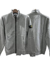 Kids Waffen Patch Fleece Zip up Jacket 14 Melange Gray 781661440 V0M64 - STONE ISLAND - BALAAN 1