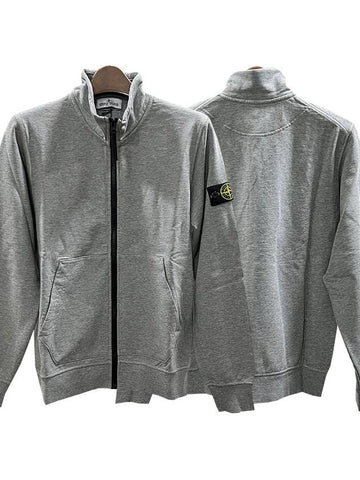 Kids Waffen Patch Fleece Zip up Jacket 8 Melange Gray 781661440 V0M64 - STONE ISLAND - BALAAN 1