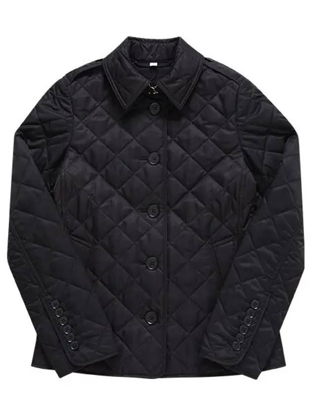 Frankby Diamond Quilted Jacket Black - BURBERRY - BALAAN 3