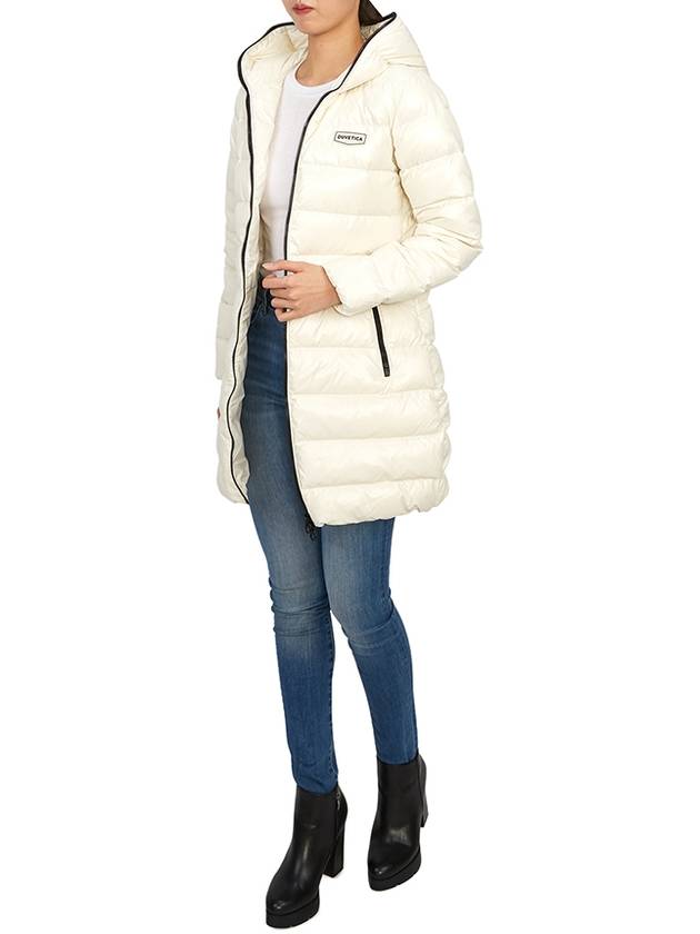 Women s Tile Dew Hooded Heavy Long Down Jacket VDDJ95835 BGL - DUVETICA - BALAAN 10