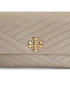 Kira Chevron Convertible Shoulder Bag Grey - TORY BURCH - BALAAN 9