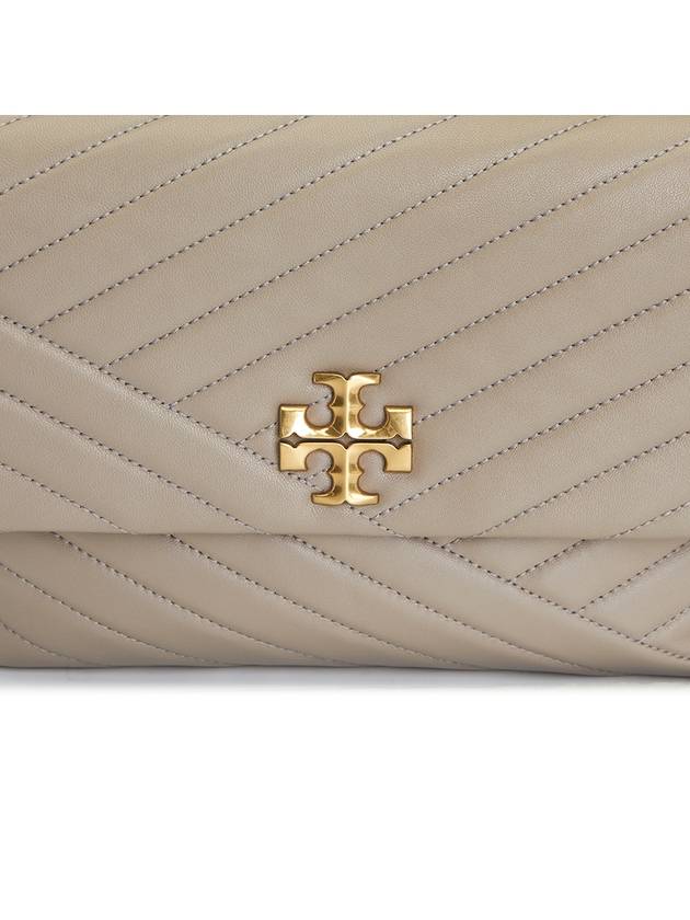 Kira Chevron Convertible Shoulder Bag Grey - TORY BURCH - BALAAN 9